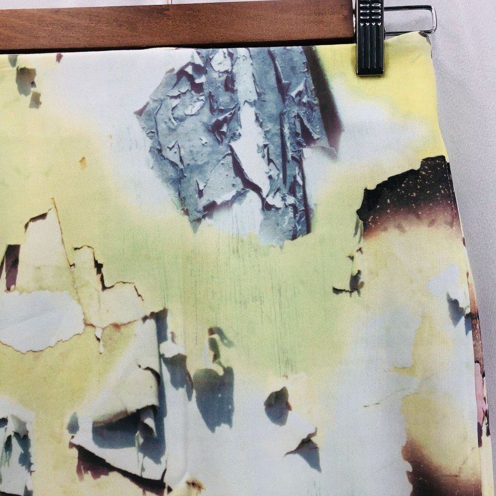 Zara WBB Collection Womens Skirt Watercolor Polyester Art Theme Size S - Picture 2 of 10